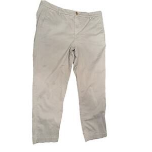 J Crew High Rise Girlfriend Chino Pants Women Size 14 Gray Casual Cotton